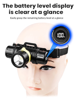 Tête de plongée lampe de poche torche phare Led sous-marin XHP70 1000 Lumen lampe frontale de plongée IPX8 étanche 2 Modes parfait pour la plongée sous-marine