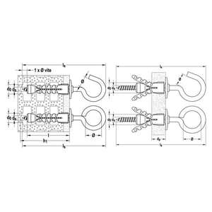 FISCHER - Universal <b>nylon</b> fixing with round <b>hook</b> SBN9/1 - Product Image 4