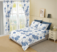 Ensemble de draps de lit personnalisé imprimé de 8 pièces avec rideaux, motifs d'emballage parfaits, ensemble de draps de lit de 8 pièces