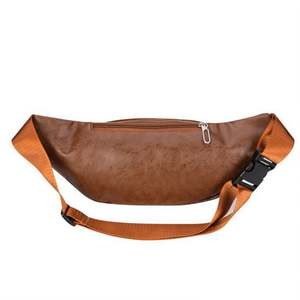 Free Sample One Color Small Retro logo Designer Cell Phone <b>Men</b> Patent Pu <b>Leather</b> Hip Fanny Pack for Teens - Product Image 6