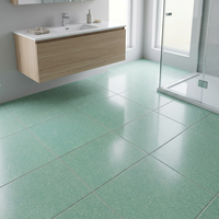 Carreaux de porcelaine pleine masse mats Cromie Floor Green 20x20 pour sols et murs, couleur unie fraîche pour intérieurs vintage