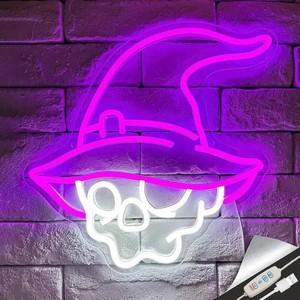 Luces LED de Neón Acrílicas Personalizadas para Halloween con Diseño de Calavera, Murciélago, Bruja y Calabaza para Letreros Luminosos LED Electrónicos - Product Image 5