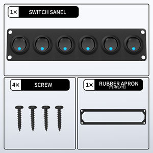 Panel de Interruptores de Coche de 12V y 6 Botones, Iluminado con LED Verde, ABS, Interruptor Basculante Redondo SPST de Encendido/Apagado para Autos, Camiones, Barcos, Vehículos Recreativos - Nuevo - Product Image 3