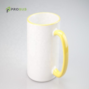 Prosub bán buôn 11oz rim Màu sắc thăng hoa trống Mug DIY tùy chỉnh in chén gốm với xử lý - Product Image 3