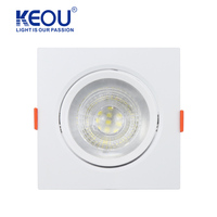 Mini spot encastré LED KEOU en plastique 9W, découpe de 90 mm, spot de plafond