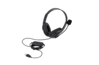 Headset Over Ear Laris Manis dengan Mikrofon untuk Kantor, Call Center, Perjalanan, Penggunaan Nirkabel, Peredam Kebisingan untuk PC dan Ponsel