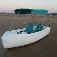 Bateaux à pédales électriques à deux places en plastique PE pour jeux aquatiques d'usine à vendre