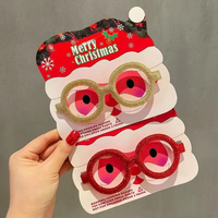 Lunettes de Noël très vendues, décorations de fête de Noël du Père Noël, accessoires pour photomaton