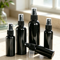 Bouteilles pulvérisatrices fines en PET noir, rechargeables, vides, en plastique, pour cosmétiques, soins de la peau, parfums et stockage de liquides