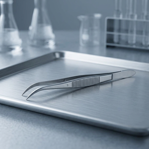 Pinces chirurgicales à pointe courbée en acier inoxydable, instrument manuel de chirurgie générale, certifié CE Classe I - Product Image 2