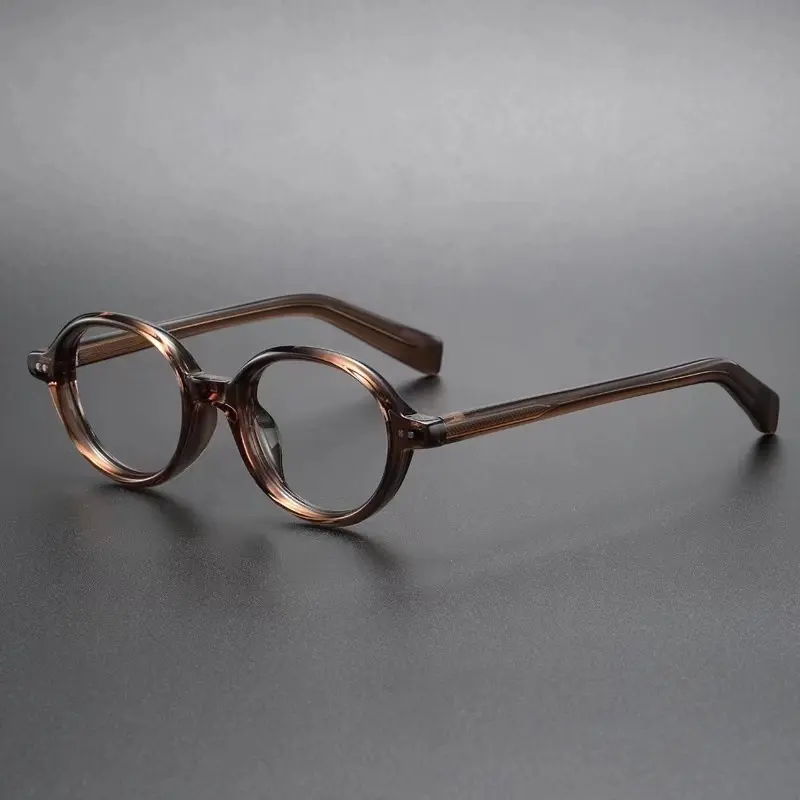 Fabricante diseñador redondo hombres gafas marcos moda mujer azul luz bloqueo gafas marcos anteojos ópticos