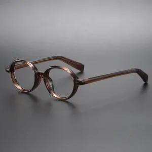 メーカーデザイナーラウンドメンズアイウェアフレームトレンディな女性ブルーライトブロッキングメガネフレーム眼鏡光学