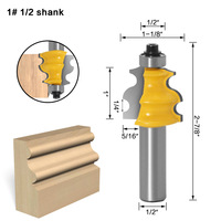 OEM pris en charge 10 pièces/ensemble de fraises à bois CNC Mode Altin revêtement Tenon Cutter 1/2 \ "tige fraise