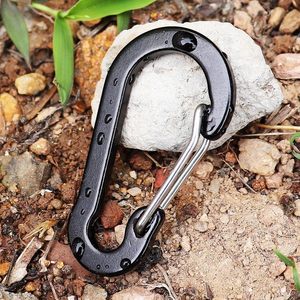 Leggero 5cm in alluminio Mini moschettone a forma di molla a forma di molla portachiavi in metallo per l'arrampicata pesca escursioni <span class=keywords><strong>avventure</strong></span> all'aria aperta - Product Image 2