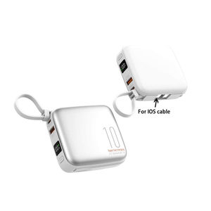 พาวเวอร์แบงค์ดิจิตอลแบบพกพาขนาดบาง ความจุ 20000mAh ชาร์จเร็วพิเศษ พร้อมสายชาร์จ  มินิพาวเวอร์แบงค์ ความจุ 10000mAh - Product Image 4