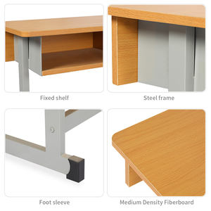 Moderner Schul stuhl im Klassen zimmer mit angebautem Schreibtischset mit 2 Schubladen für den Schul gebrauch Metallrahmen und vier Fuß polster anpassbar - Product Image 3