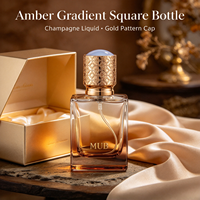 Flacons de parfum carrés de luxe en verre vides, couleur personnalisable, 30ml 50ml 100ml avec tête de pulvérisation et boîte d'emballage