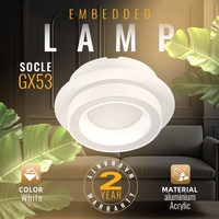 Support de fixation pour spot encastré GX53, support de lampe LED, base en aluminium, boîtier de plafonnier LED, vente en gros du fabricant