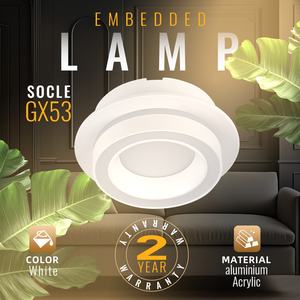 제조사 직영 GX53 매입형 다운라이트 브라켓 스포트라이트 LED 램프 홀더 베이스 알루미늄 천장 LED 다운라이트 하우징 - Product Image 2