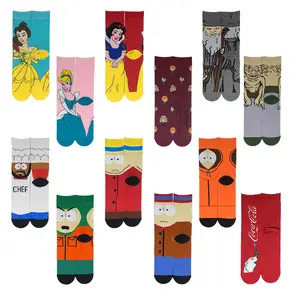 Whale Wholesale Hot Sell Crazy Mens Funny Dress Classic Characters Tube Crew High Quality Cotton Star Movie Wars Socks