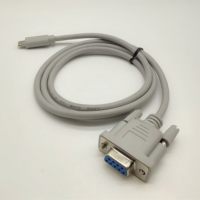 Cable de transmisión de datos de adaptador D-sub de 9 pines a tipo C para equipos de telecomunicaciones Cable gris Db