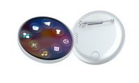 Badge numérique intelligent dynamique portable de 1,85 pouce, contrôle par application, batterie au lithium écologique, matériau plastique, anime haute définition