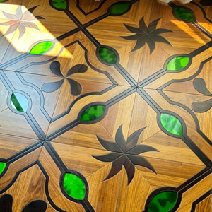 <span class=keywords><strong>Parquet</strong></span> en bois de rose Padauk de luxe avec incrustation de jade, <span class=keywords><strong>parquet</strong></span> <span class=keywords><strong>exotique</strong></span> durable pour les projets de villas et d'hôtels - Product Image 3