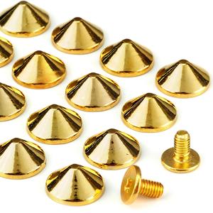 コーンスパイクとスタッドスクリューバックパンクスタッドとスパイク衣類用靴革クラフトベルトバッグリベット取り付けツール付き - Product Image 5