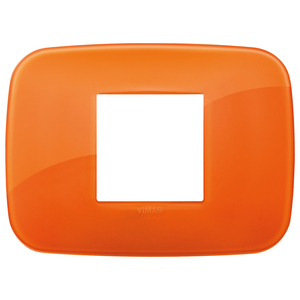 Vimar Placca Round 2M Centrali Reflex Orange 12.2x9x0.9 Cm Wall <b>Switch</b> Cover - Product Image 1
