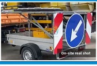 Panneau de signalisation routière mobile à énergie solaire, télécommandé et éclairé par LED, directement de l'usine