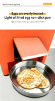 Friteuse à œufs automatique commerciale et machine à omelettes avec moteur, équipement de cuisson automatique pour restaurants
