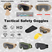 Lunettes de protection tactiques V50 résistantes aux projectiles STANAG 2920 pour le tir sportif américain, le paintball, le combat et la sécurité