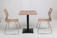 Meubles de restaurant, ensemble de table en bois massif en forme de U pour 2 personnes, tailles personnalisables, design moderne, usage commercial