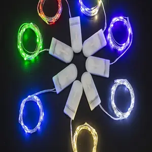 Kezhan-Guirlande Lumineuse à Piles pour Mariage, Mini LED Étoilée, 1m, 10LED, 2M, 20LED, 3M, 30LED