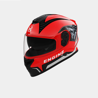 Casque de moto intégral, coque ABS, système à double visière, ajustement confortable, casques de sécurité pour moto de course