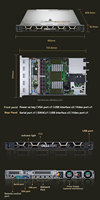 Dlls Poweredge rak Server R640 Xeon, rak emas Ecc Ram 32Gb Ddr4 1U