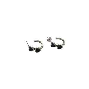 Yinruitai S925 Sterling <b>Silver</b> Heart <b>Stud</b> Earrings For Women Everyday Wear Elegant Design - Product Image 5