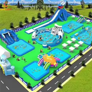 Seluncuran Air Tiup Besar Anak-anak, Permainan Olahraga Luar Ruangan Musim Panas, Bahan Pvc, Istana Pantul Air