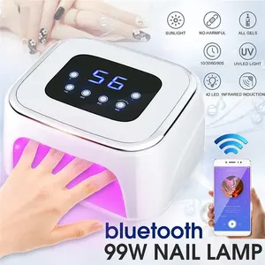 ขายส่งคุณสมบัติใหม่ 99W Auto Sensor UV LED เจลโปแลนด์บ่มโคมไฟเล็บมือเล็บเท้าเครื่องมือเครื่องเป่าเล็บพร้อมลําโพงบลูทูธ - Product Image 2