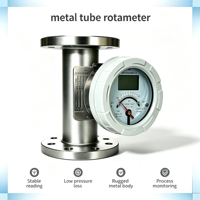 Débitmètre tubulaire métallique de qualité professionnelle certifié ATEX avec affichage numérique pour gaz et liquides, raccordement par bride, IP65