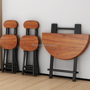 Bán Sỉ Bộ Đồ Nội Thất Nhà Hàng Thức Ăn Nhanh Ghế Bàn Quán Cà Phê Tròn Gấp Gọn Ghế Quán Rượu Nhà Hàng Bàn Nhỏ Cầm Tay Ngoài Trời - Product Image 3