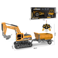 Nouveauté : Camion benne excavatrice télécommandé 6 canaux 27 MHz à l'échelle 1:22, prêt à l'emploi, cadeau pour garçon, jouet véhicule d'ingénierie pour enfants