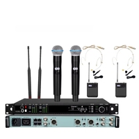 Microphones numériques professionnels sans fil Dual Axient AD4D Beta58a/KSM9/KSM8/KSM11/microphones cravate pour la scène et les performances en église