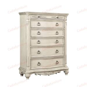 Ensemble de meubles de chambre à coucher en bois massif de style américain royal, <span class=keywords><strong>lit</strong></span> à baldaquin classique de luxe sculpté à la main, taille king size - Product Image 5