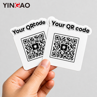 Autocollant personnalisé avec code QR, découpé, imperméable, résistant aux rayures, en vinyle, pour boîte d'expédition, gobelet à café, emballage, autocollants logo
