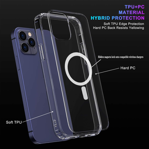 Custodia Trasparente Magnetica per Ricarica Wireless per iPhone 17 16 15 Pro Max 13 12 14 <span class=keywords><strong>11</strong></span> Plus, Cover Trasparente in TPU PC - Product Image 4