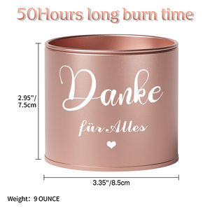 Rose Gold Tin Modern <b>Candle</b> Container Round Metal Can Custom Printed Packaging Jar for Valentine's Day Scented <b>Candle</b> <b>Gift</b> - Product Image 3