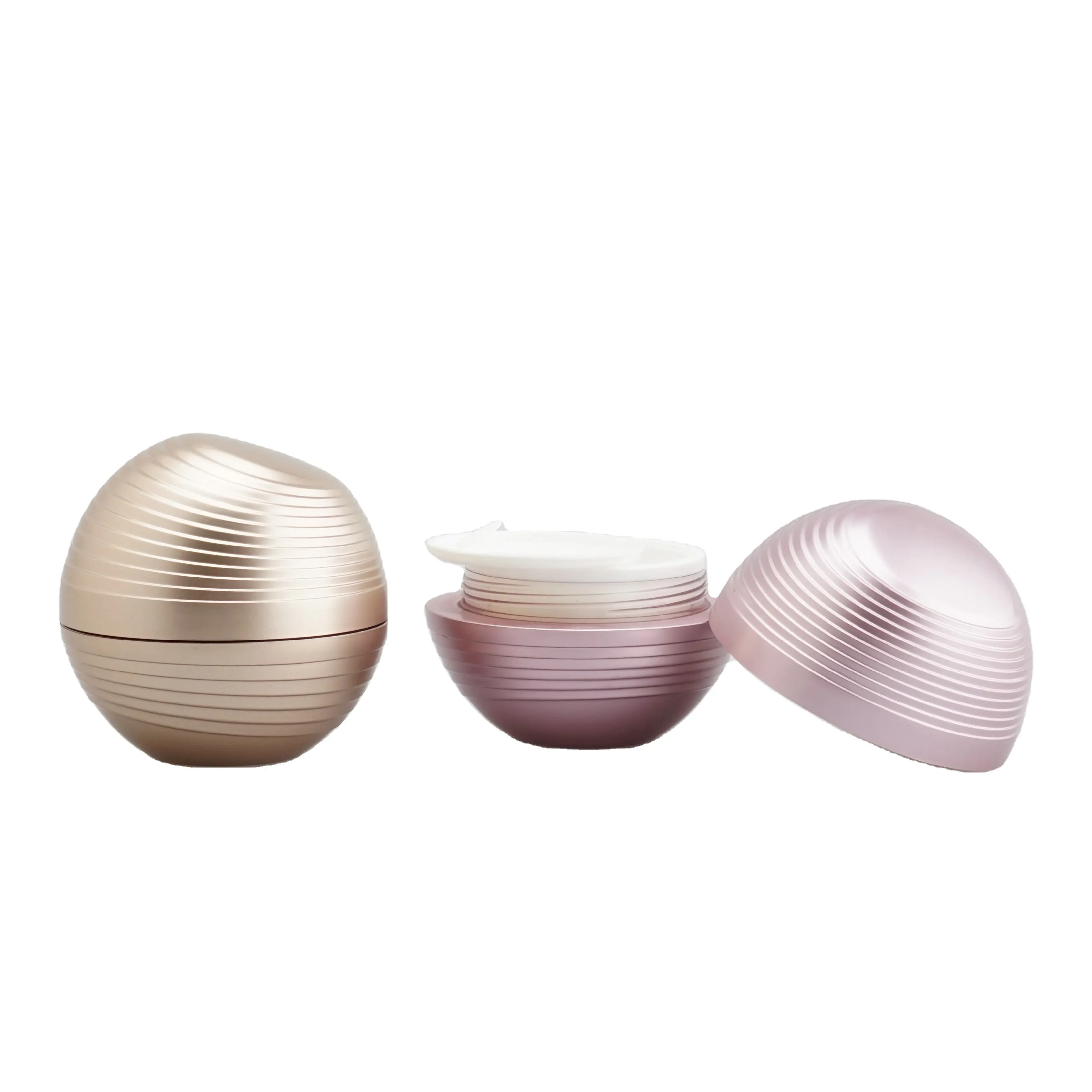 Pot acrylique en forme de sphère Offre Spéciale 30g 50g pour emballage cosmétique en plastique La bouteille de poudre libre peut choisir