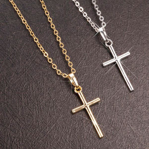 패션 크로스 체인 목걸이 럭셔리 숙녀 골드 쥬얼리 펜던트 목걸이 십자가 목걸이 - Product Image 1