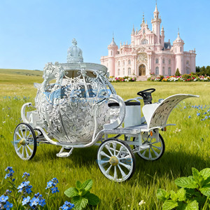 Carroza Eléctrica sin Caballos para Bodas en Oferta, Carroza de Cenicienta, Carroza de Calabaza para Bodas, Carroza en Venta - Product Image 1